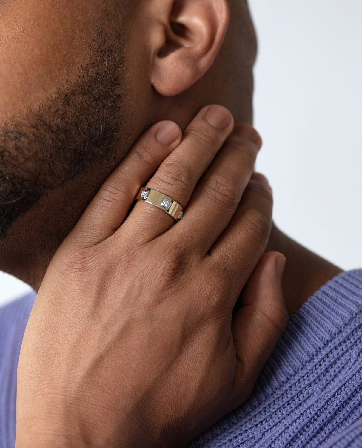 AMADOR Two-Tone Gold Ring with 0.30ct Diamonds