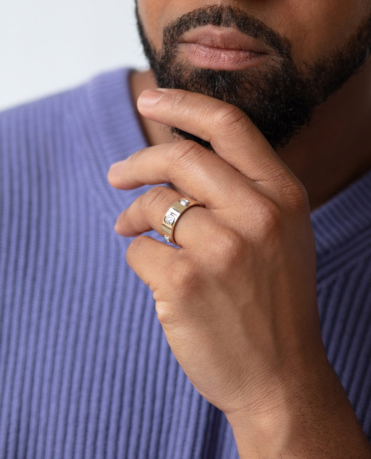 AMADOR Two-Tone Gold Ring with 0.30ct Diamonds
