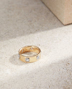 AMADOR Two-Tone Gold Ring with 0.30ct Diamonds