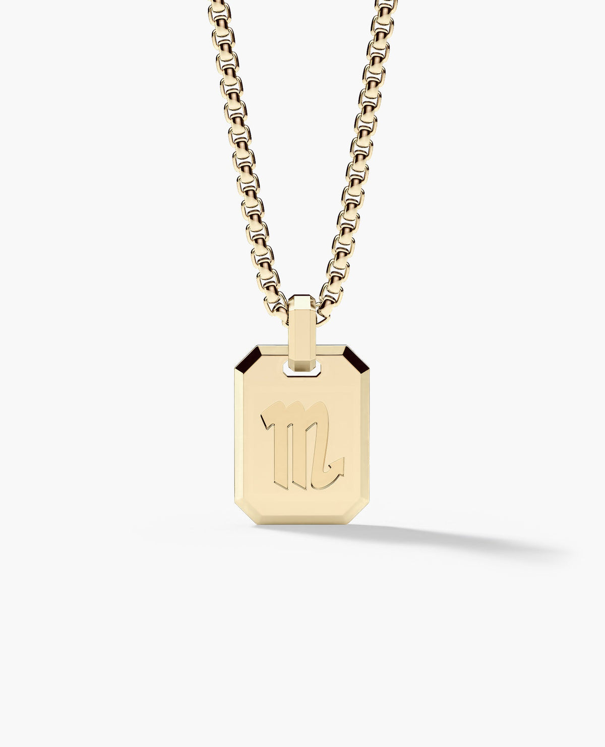 SCORPIO MINI ZODIAC Dog Tag Gold Pendant