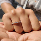 Round Cut Wedding Band In Half Eternity Style