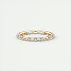 1.30CT Baguette Moissanite Full Eternity Unique Wedding Band