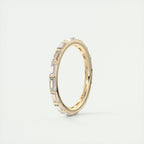 1.30CT Baguette Moissanite Full Eternity Unique Wedding Band