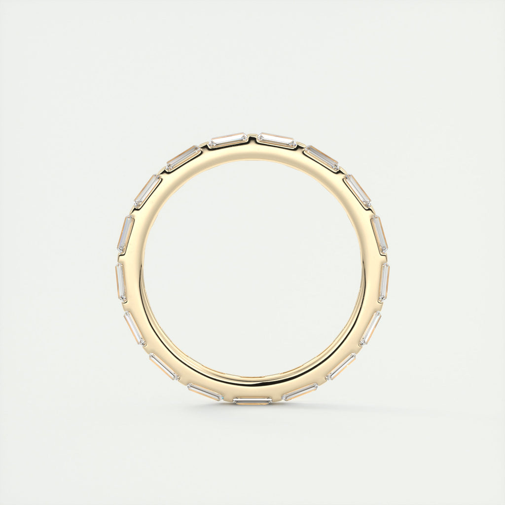 1.30CT Baguette Moissanite Full Eternity Unique Wedding Band
