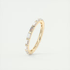 1.30CT Baguette Moissanite Full Eternity Unique Wedding Band
