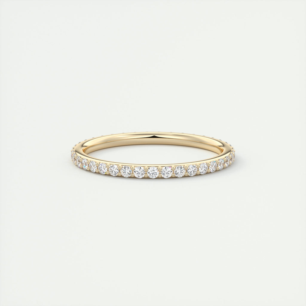 0.75CT Round Brilliant Cut Moissanite Full Eternity Wedding Band