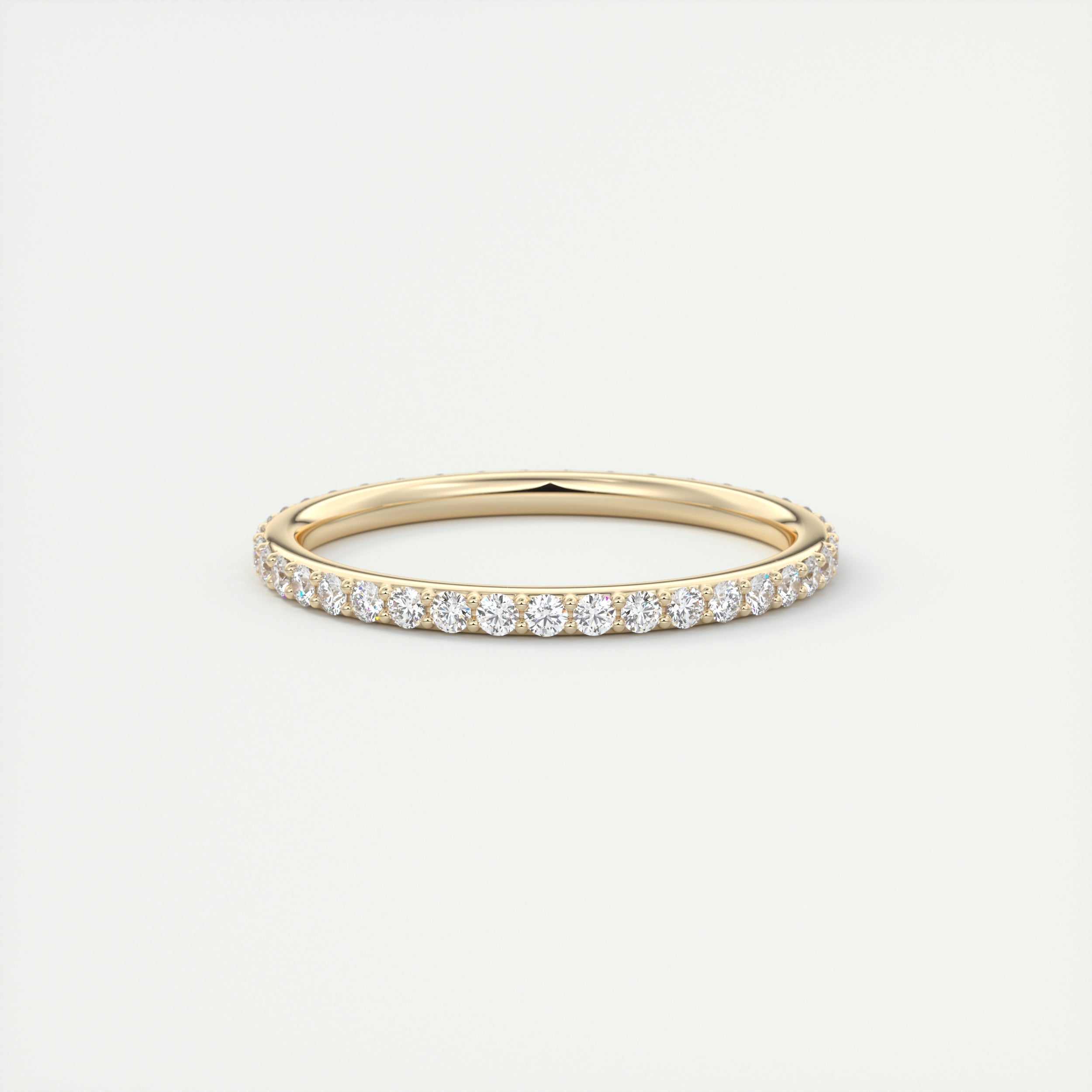 0.75CT Round Brilliant Cut Moissanite Full Eternity Wedding Band
