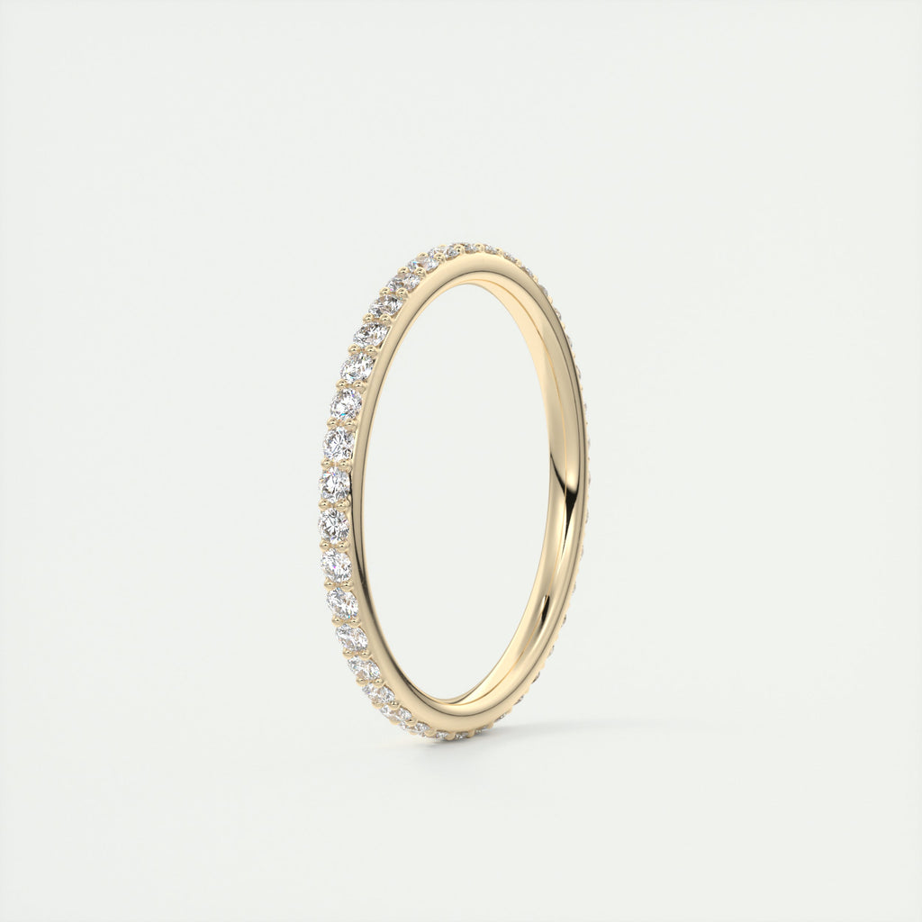 0.75CT Round Brilliant Cut Moissanite Full Eternity Wedding Band