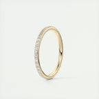0.75CT Round Brilliant Cut Moissanite Full Eternity Wedding Band