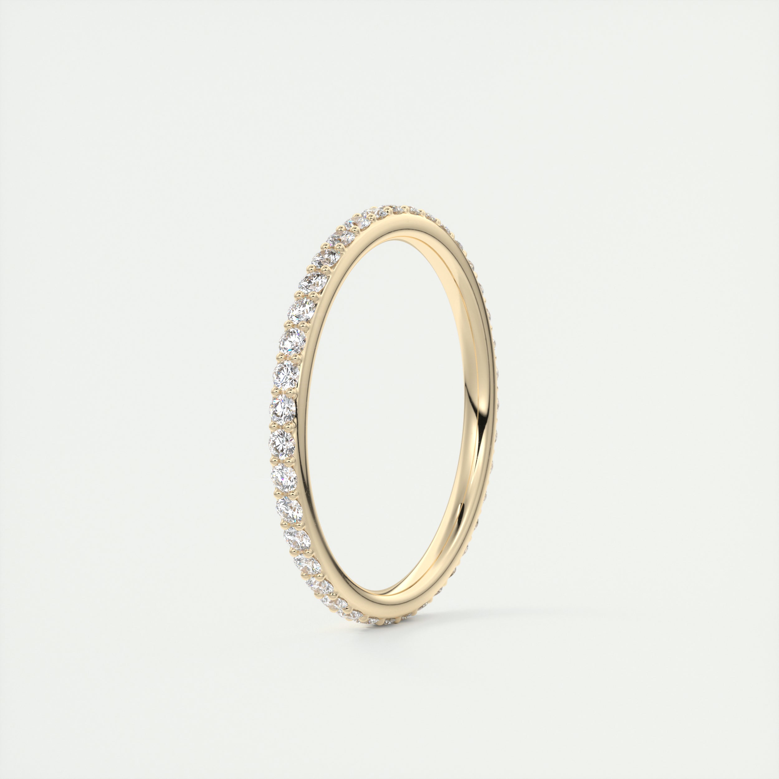 0.75CT Round Brilliant Cut Moissanite Full Eternity Wedding Band