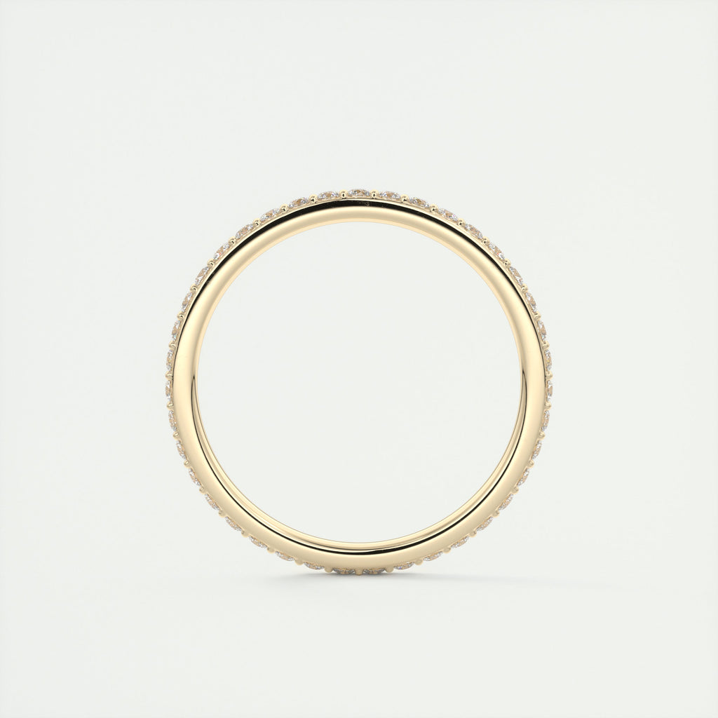 0.75CT Round Brilliant Cut Moissanite Full Eternity Wedding Band