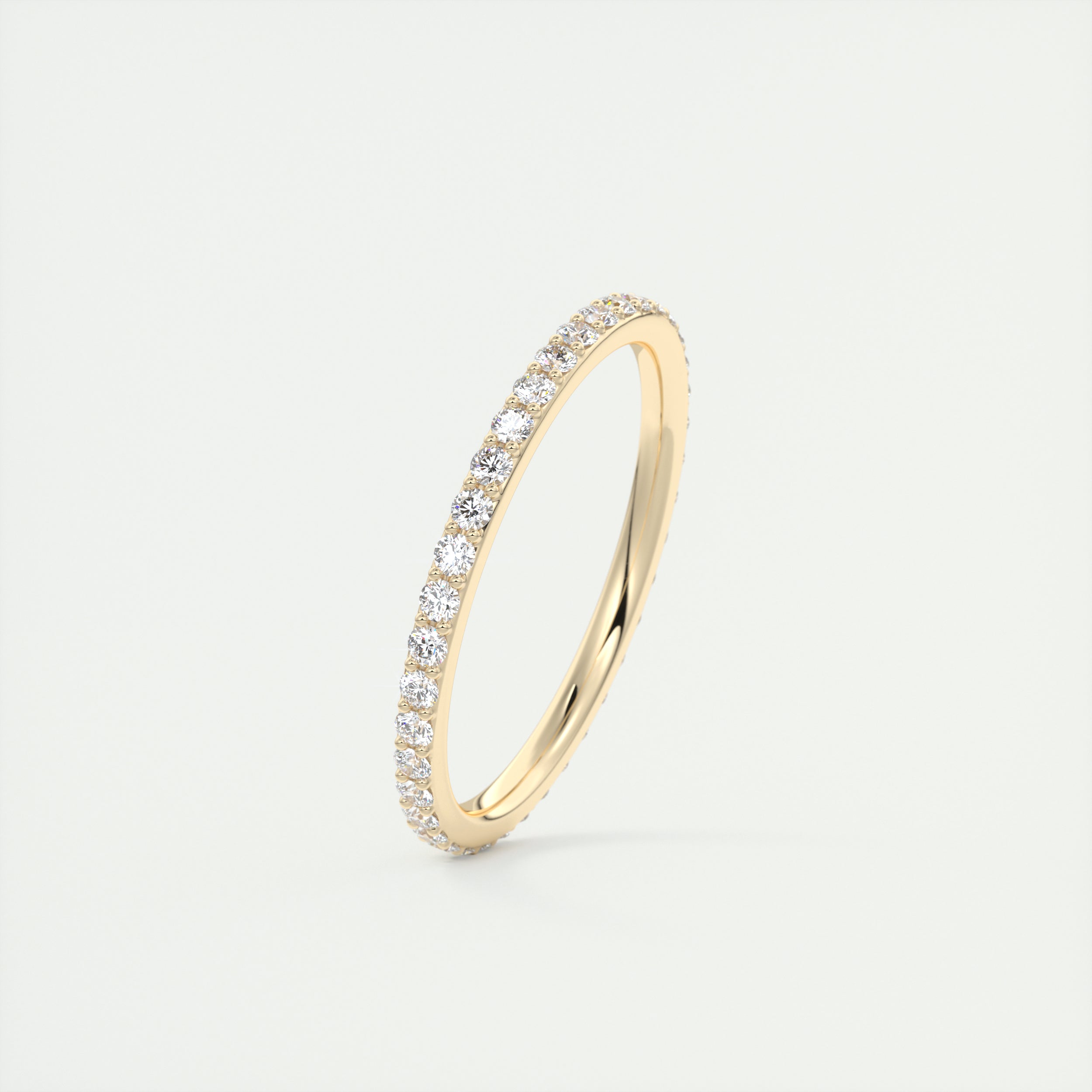 0.75CT Round Brilliant Cut Moissanite Full Eternity Wedding Band