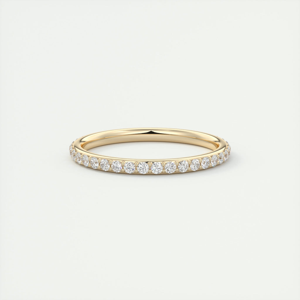 0.60CT Round Brilliant Cut Moissanite Full Eternity Unique Wedding Band