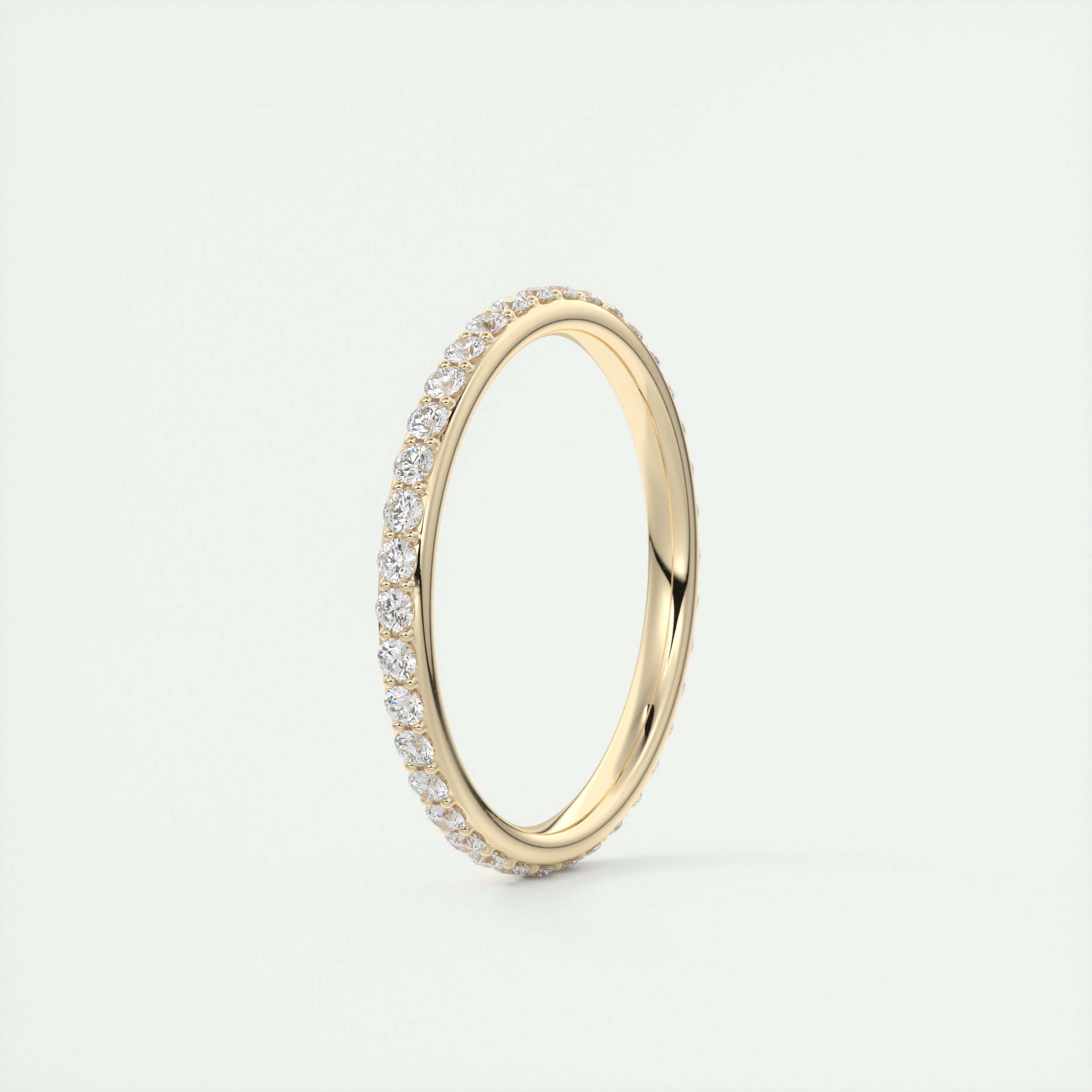 0.60CT Round Brilliant Cut Moissanite Full Eternity Unique Wedding Band