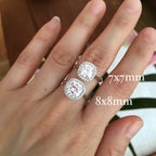 1.65 CT Cushion Cut Moissanite Halo Engagement Ring