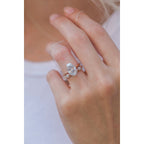 4.0 CT Elongated Oval Moissanite Solitaire Engagement Ring