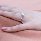 2.0 CT Oval Cut Moissanite Vintage Style Engagement Ring
