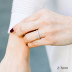 0.35 TCW Round Brilliant Cut 7 Stone Eternity Wedding Band
