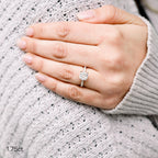 1.75 CT Cushion Moissanite Pave Setting Engagement Ring