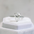 4.0 CT Pear Cut Moissanite Solitaire Engagement Ring