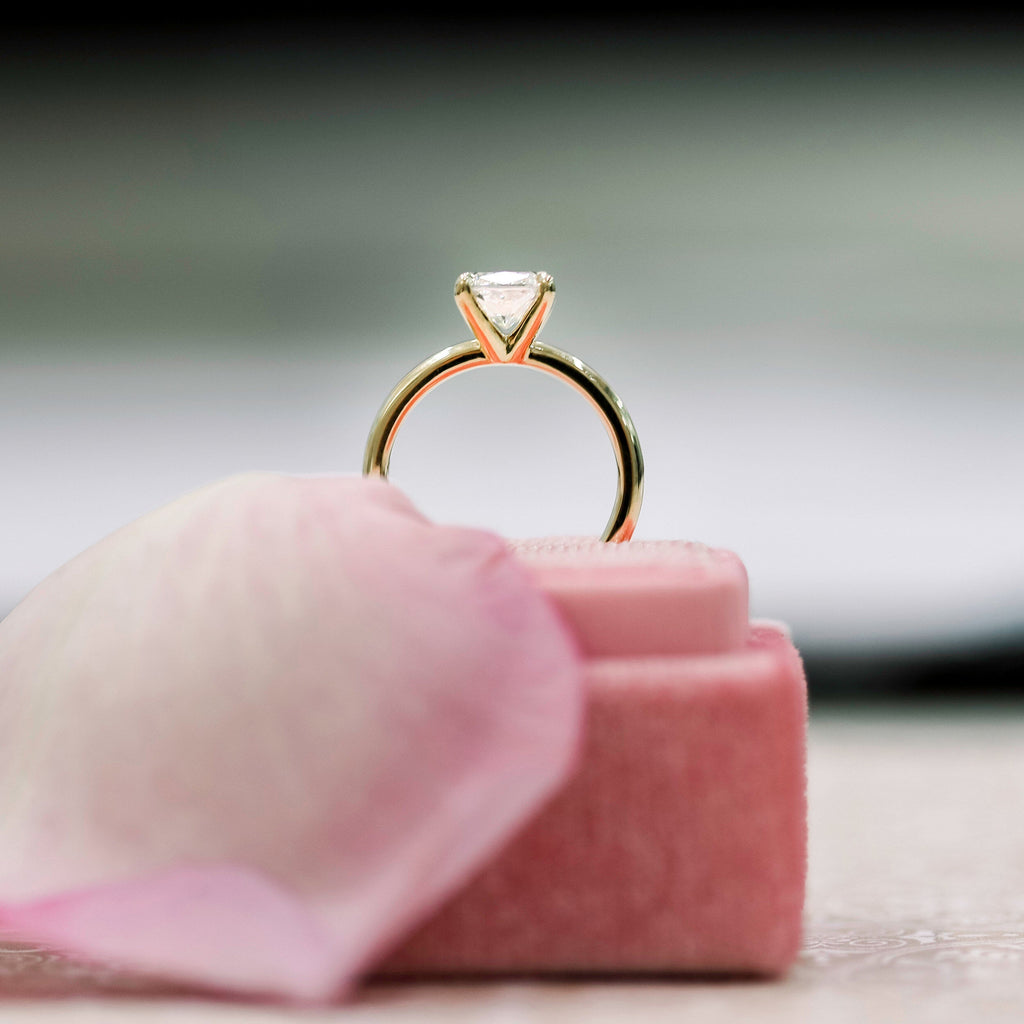 2.75 CT Cushion Cut Moissanite Solitaire Engagement Ring