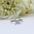 1.75 CT Princess Cut Moissanite Solitaire Engagement Ring