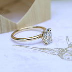 2.0 CT Oval Cut Moissanite Solitaire Setting Engagement Ring
