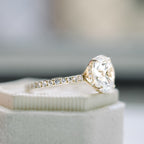 1.50 CT Round Cut Moissanite Pave Setting Engagement Ring