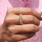 Baguette And Round Wedding Band Full Eternity Setting