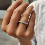 Round Moissanite Eternity Band In Secure Prong