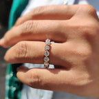 Full Eternity Round Cut Shared Prong Wedding Band