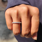 Half Eternity Round Moissanite Wedding Band
