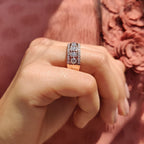 Round Moissanite Half Eternity Band For Her