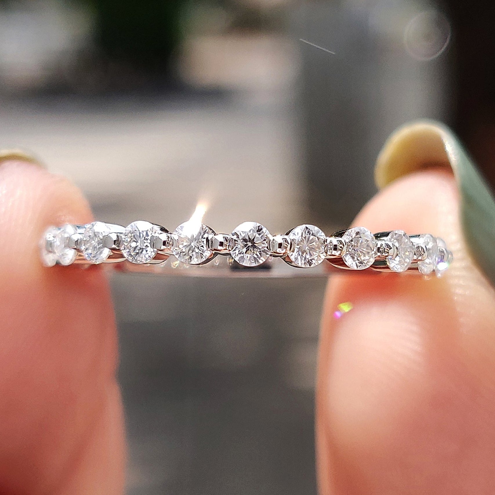 3/4 Eternity Band In Round Cut