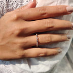 Round Cut Rose Gold Wedding Band
