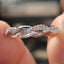 Round Cut Pave Twist Wedding Band