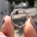 Knife Edge Wedding Band - Pave Diamond