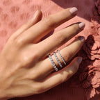 Round Cut Wedding Band With Full Eternity Style