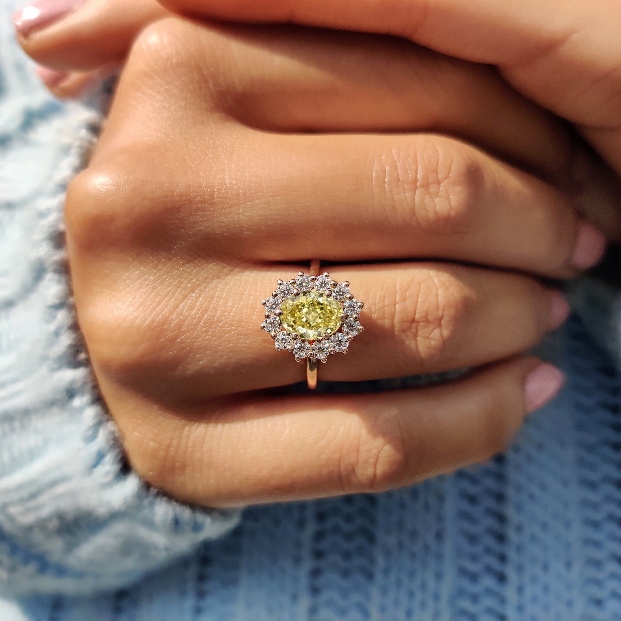 Oval Cut Rose Gold Engagement Ring Secondary image