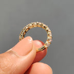 Diamond Half Eternity Band In Round Cut