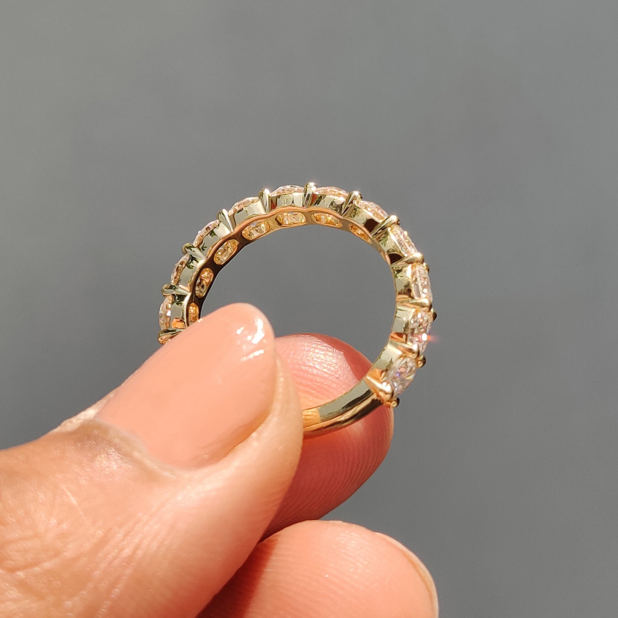 Diamond Half Eternity Band In Round Cut