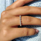 Round Moissanite Eternity Wedding Band