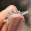 Round Cut Tiara Wedding Band With crown Style