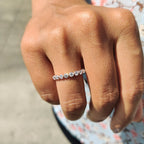 Half Eternity Band In Round Cut style