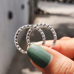 White Gold Band - 3/4 Eternity Style