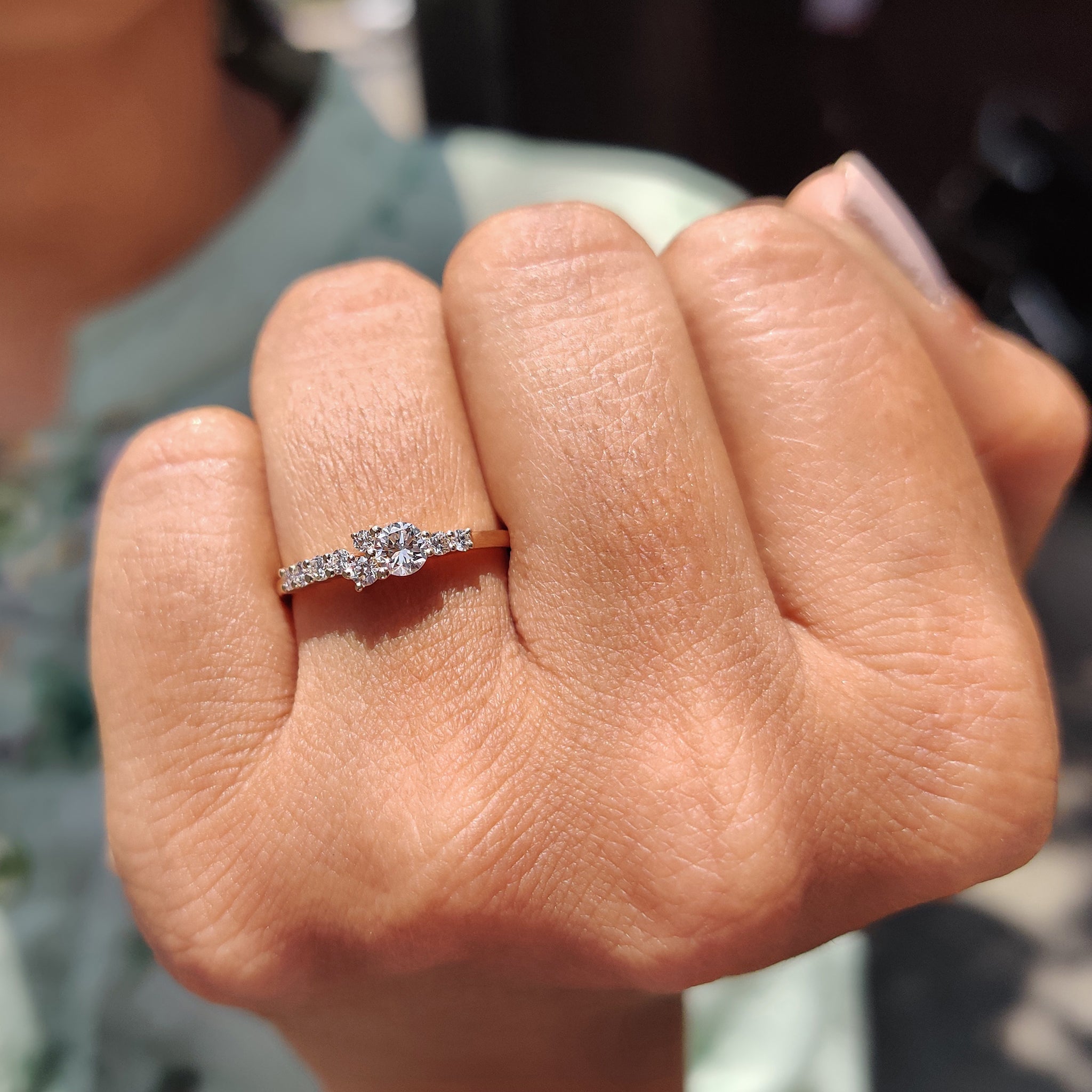 Cluster Engagement Ring for Modern Style