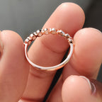 Shared Prong Wedding Band - Brilliant Cut Diamond