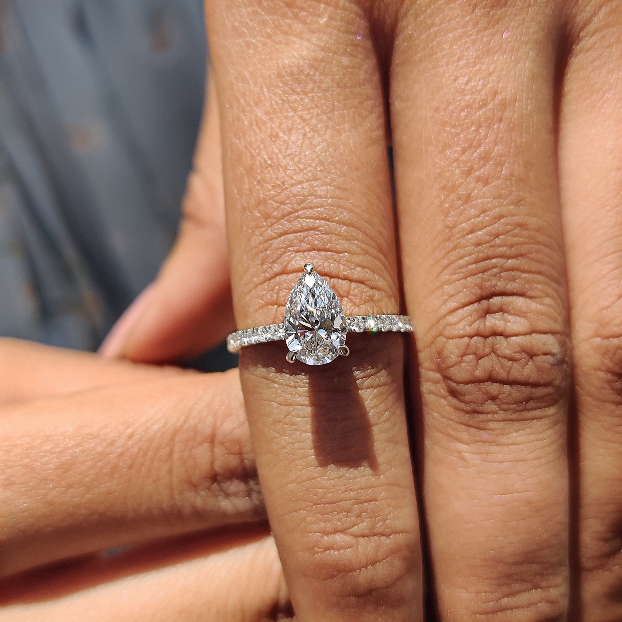 Pave Set Diamond Ring In Rose Gold Main image