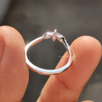 3 Stone Wedding Band with Curved Diamond Style