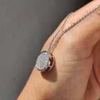 Lab Grown Round Diamond Cluster Pendant